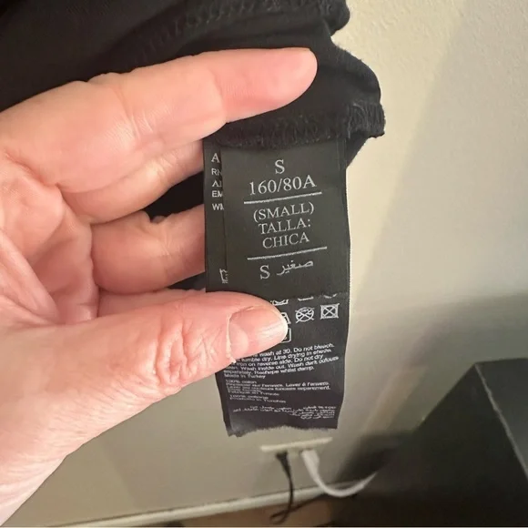 All Saints Small Black Emelyn Tonic Short Sleeve Tee Staple - Picture 5 of 12